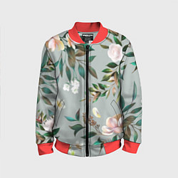Бомбер детский Цветы Цветочный Букет, цвет: 3D-красный