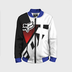 Бомбер детский FOX RACING - ФОКС ЧЕРНЫЙ И БЕЛЫЙ, цвет: 3D-синий