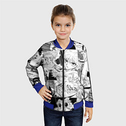 Бомбер детский Hunter x Hunter pattern, цвет: 3D-синий — фото 2