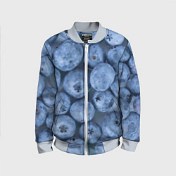 Бомбер детский Голубика - фон, цвет: 3D-серый