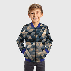 Бомбер детский Кибернетическая стена, цвет: 3D-синий — фото 2