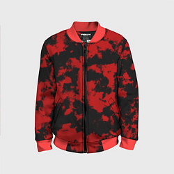 Бомбер детский Черно-красная абстракция, цвет: 3D-красный