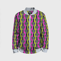 Детский бомбер Striped multicolored pattern Сердце