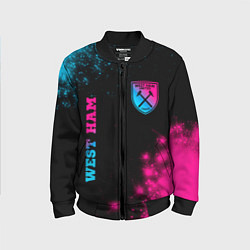 Бомбер детский West Ham Neon Gradient, цвет: 3D-черный