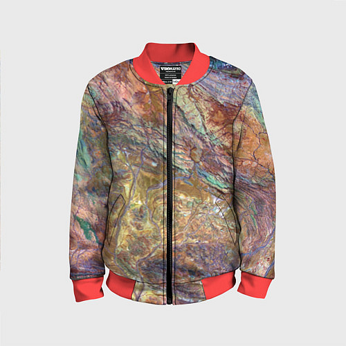 Детский бомбер Горная порода возраст которых превышает 3,6 миллиа / 3D-Красный – фото 1