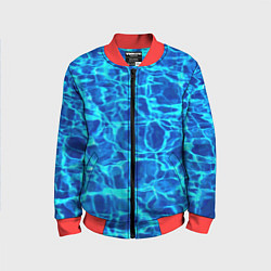 Бомбер детский Текстура поверхности воды, цвет: 3D-красный