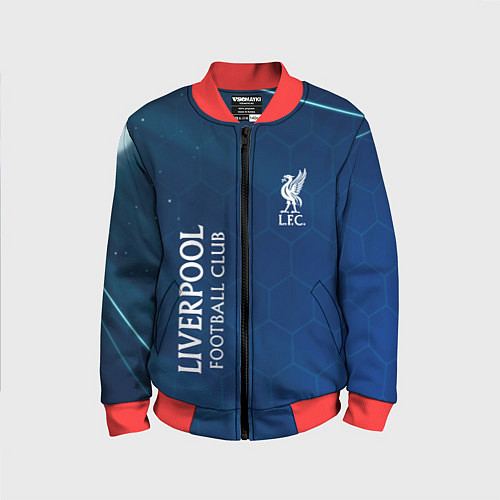 Детский бомбер Liverpool Соты Абстракция / 3D-Красный – фото 1
