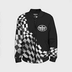 Бомбер детский FAW racing flag, цвет: 3D-черный