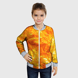 Бомбер детский Бушующий огонь, цвет: 3D-серый — фото 2