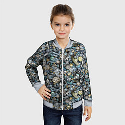 Бомбер детский Космонавт, ракета и планета, цвет: 3D-серый — фото 2