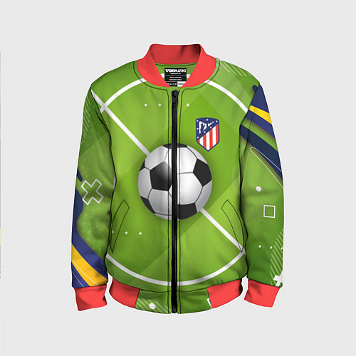 Детский бомбер Atletico madrid Мяч / 3D-Красный – фото 1