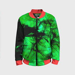 Бомбер детский Зеленый фантом, цвет: 3D-красный