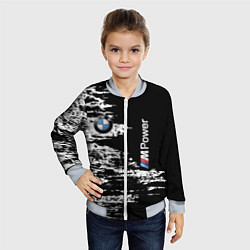 Бомбер детский BMW M Power - pattern, цвет: 3D-серый — фото 2