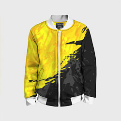 Бомбер детский Black and yellow, цвет: 3D-белый