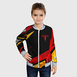 Бомбер детский Тесла - Оранжевая спортивная, цвет: 3D-серый — фото 2