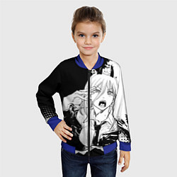 Бомбер детский Возмущенная Пауэр - Человек бензопила, цвет: 3D-синий — фото 2