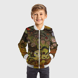 Бомбер детский Оранжевые камни, вода и краски, цвет: 3D-белый — фото 2