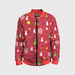 Детский бомбер Red new year