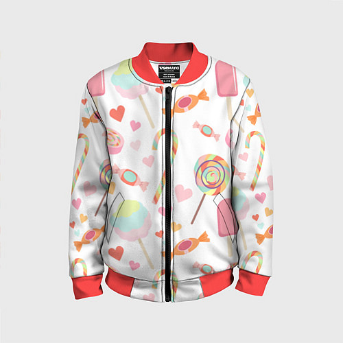 Детский бомбер Сладкий праздник / 3D-Красный – фото 1