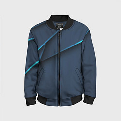 Бомбер детский Синие лезвия, цвет: 3D-черный