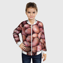 Бомбер детский Картофельные клубни, цвет: 3D-белый — фото 2