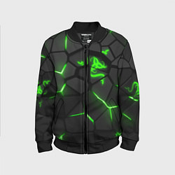 Бомбер детский Razer green neon, цвет: 3D-черный