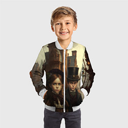 Бомбер детский Victorian boy and girl, цвет: 3D-белый — фото 2