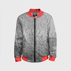 Бомбер детский Серая поверхность жидкой планеты, цвет: 3D-красный