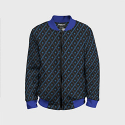 Бомбер детский Ромбики синие, цвет: 3D-синий