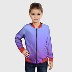 Бомбер детский Фиолетовый градиент, цвет: 3D-красный — фото 2