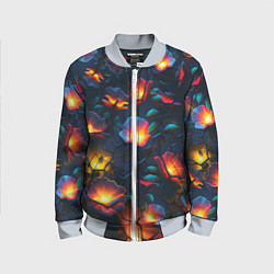 Детский бомбер Светящиеся цветы