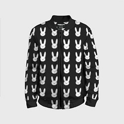 Бомбер детский Bunny pattern black, цвет: 3D-черный