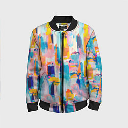 Детский бомбер Живописные мазки краски