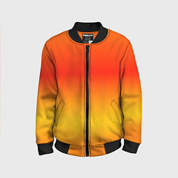 Бомбер детский Переливы оранжевого, цвет: 3D-черный