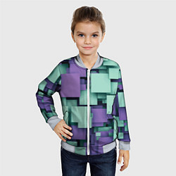 Бомбер детский Trendy geometric pattern, цвет: 3D-серый — фото 2