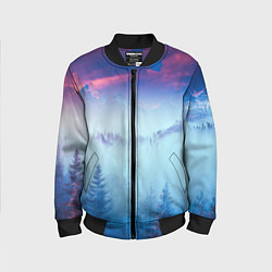 Бомбер детский Horizon landscape, цвет: 3D-черный