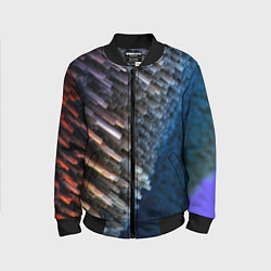 Бомбер детский Shape grey abstract, цвет: 3D-черный