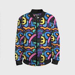 Бомбер детский Multicolored texture pattern, цвет: 3D-черный