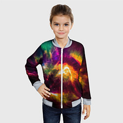Бомбер детский Небула в космосе разноцветная - нейронная сеть, цвет: 3D-серый — фото 2