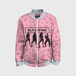 Бомбер детский Blackpink силуэт, цвет: 3D-серый