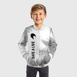 Бомбер детский Date A Live glitch на светлом фоне: по-вертикали, цвет: 3D-белый — фото 2