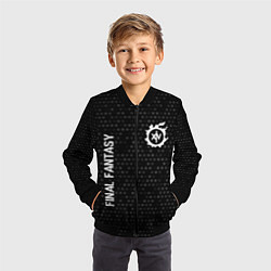 Бомбер детский Final Fantasy glitch на темном фоне: надпись, симв, цвет: 3D-черный — фото 2
