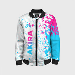 Бомбер детский Akira neon gradient style: по-вертикали, цвет: 3D-черный