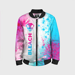 Бомбер детский Bleach neon gradient style: по-вертикали, цвет: 3D-черный