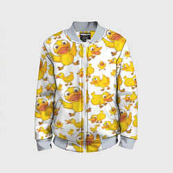 Бомбер детский Yellow ducklings, цвет: 3D-серый