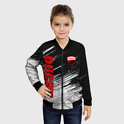 Бомбер детский Ducati - потертости краски, цвет: 3D-черный — фото 2