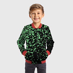 Бомбер детский Green pixel, цвет: 3D-красный — фото 2
