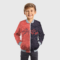Бомбер детский Strey Kids x Anime, цвет: 3D-серый — фото 2