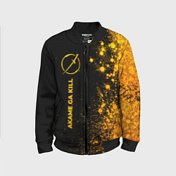 Бомбер детский Akame ga Kill - gold gradient: по-вертикали, цвет: 3D-черный