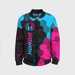 Бомбер детский Honda - neon gradient: по-вертикали, цвет: 3D-черный